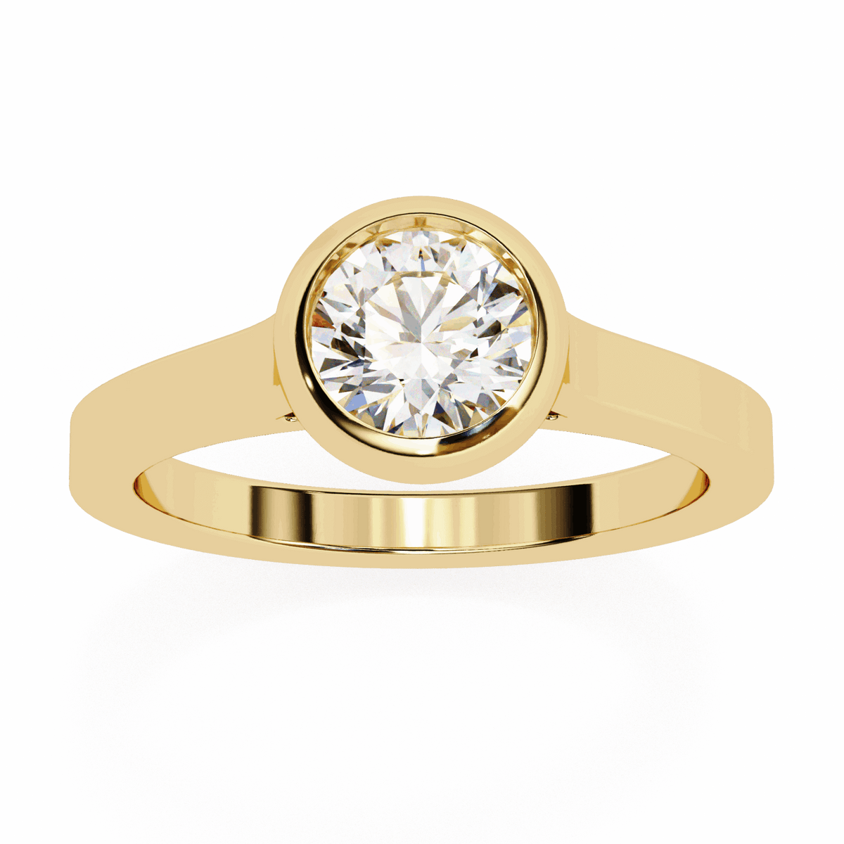 0.75 Carat Round Minimalist Solitaire Engagement Ring in Moissanite | House of Estara