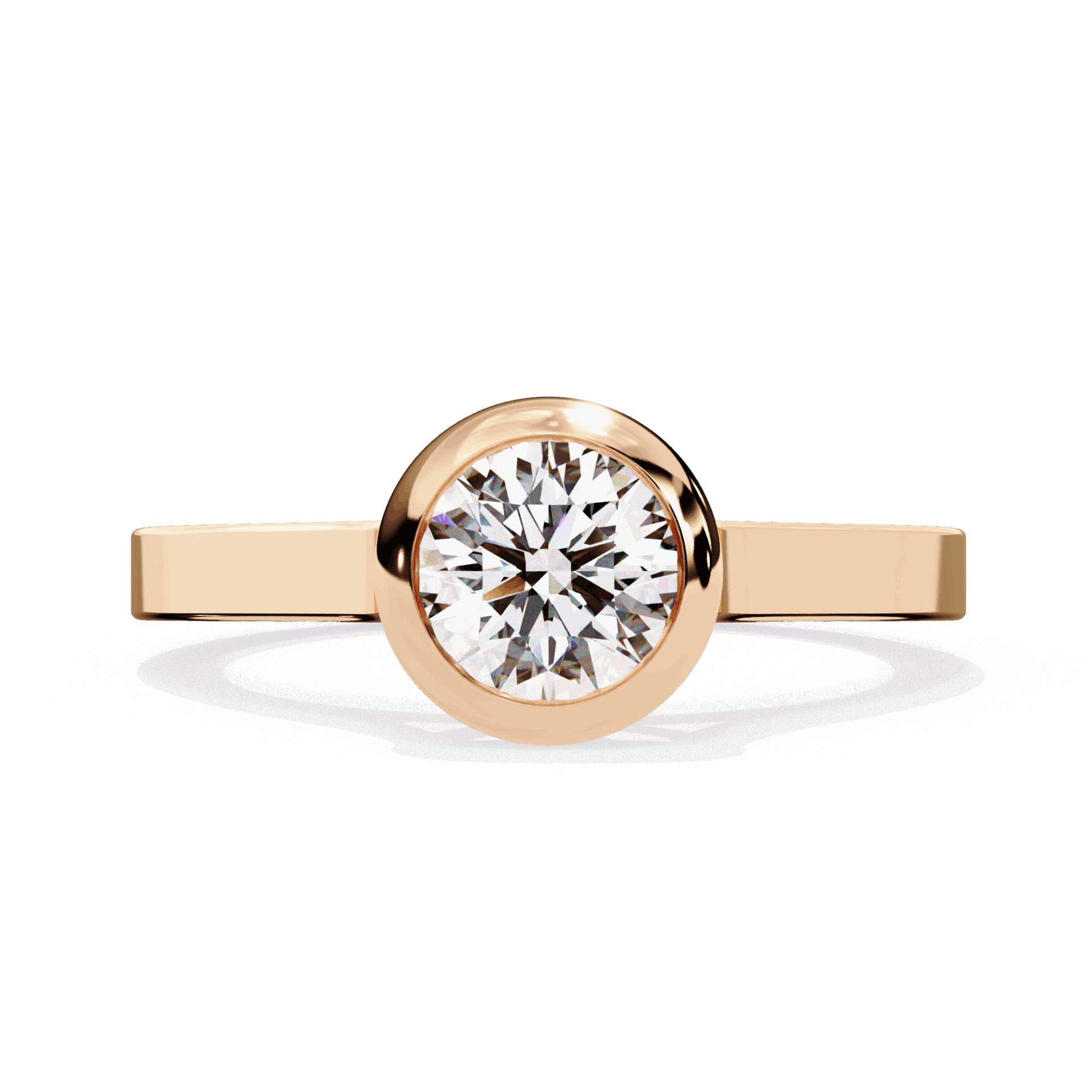 0.75 Carat Round Minimalist Solitaire Engagement Ring in Moissanite | House of Estara