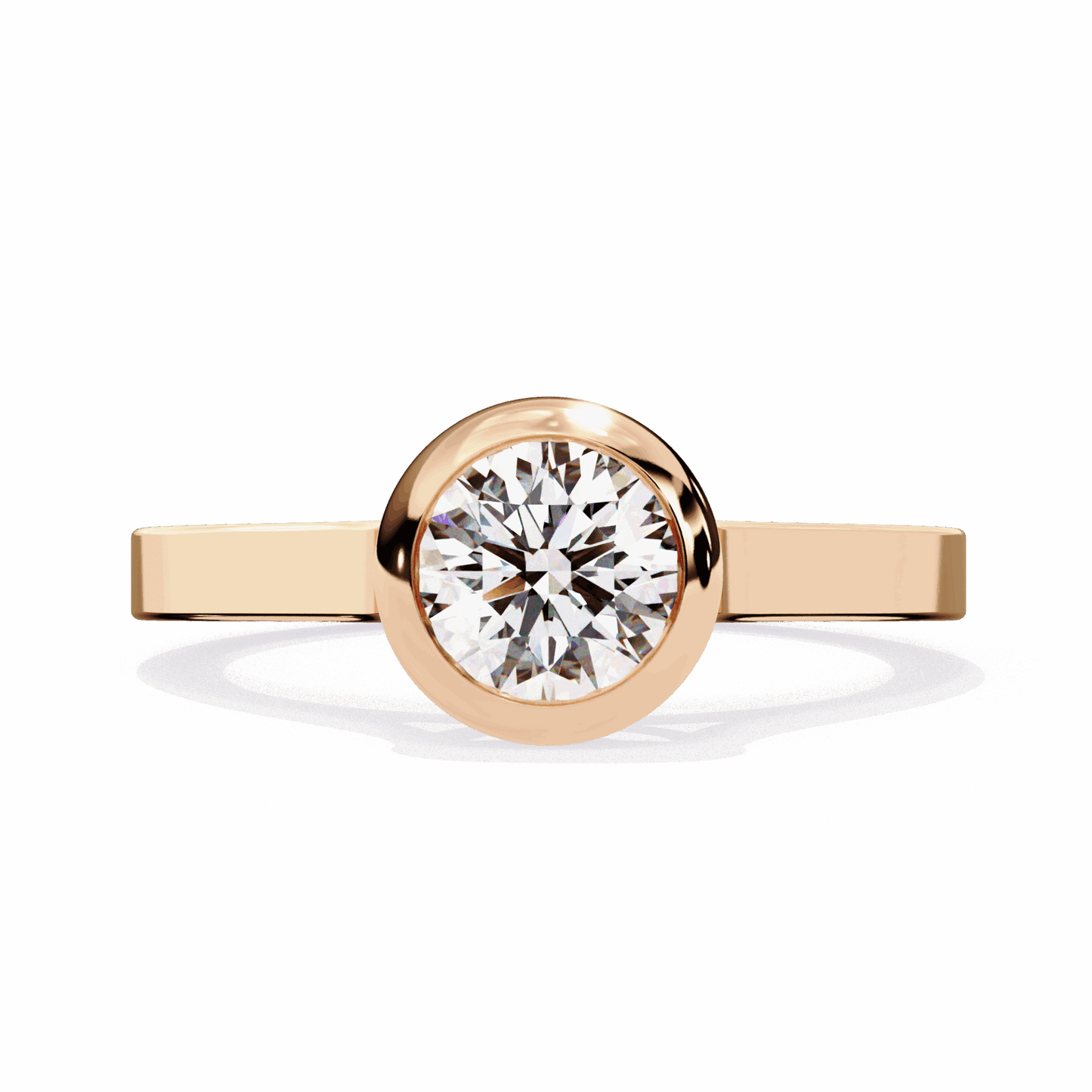 0.75 Carat Round Minimalist Solitaire Engagement Ring in Moissanite | House of Estara