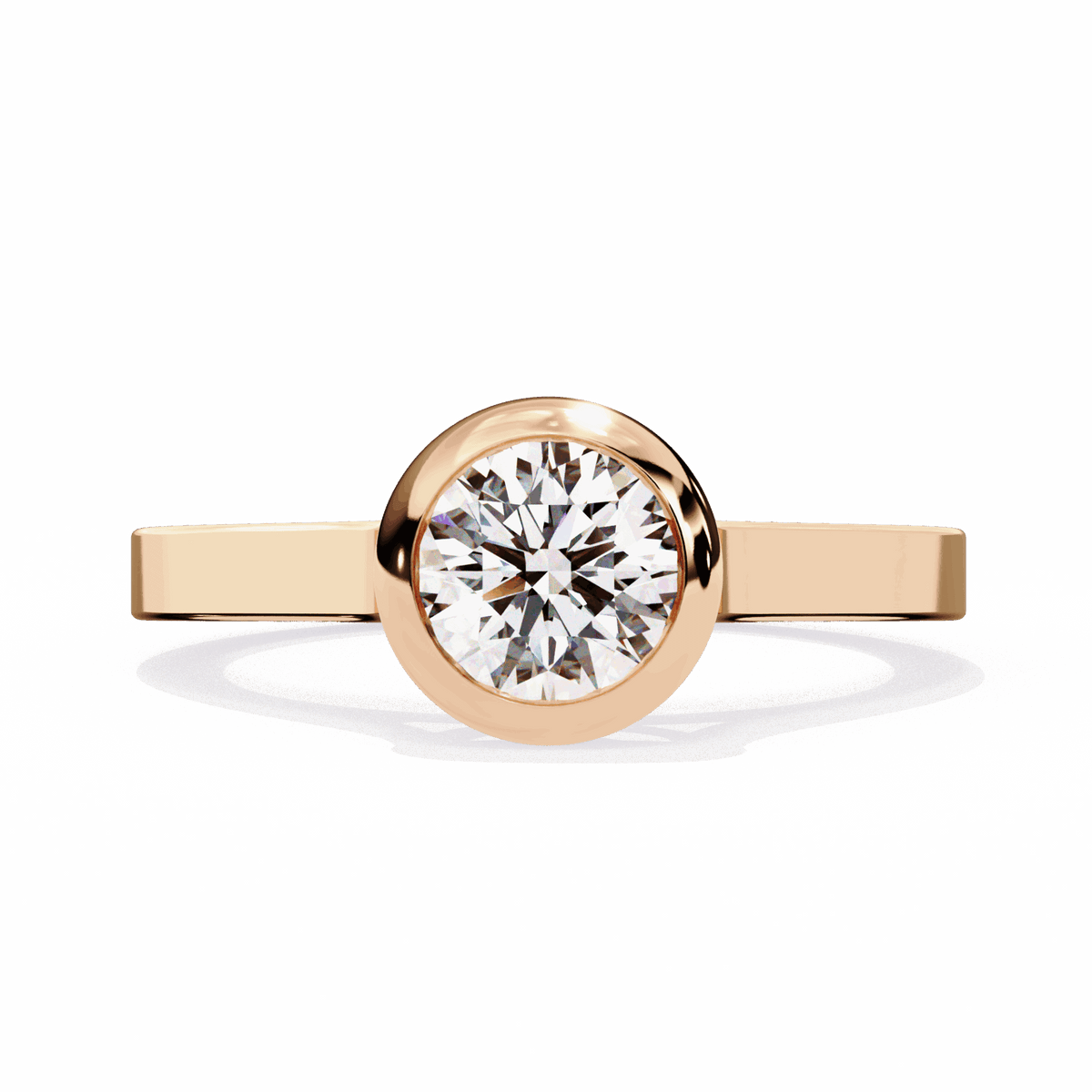 0.75 Carat Round Minimalist Solitaire Engagement Ring in Moissanite | House of Estara