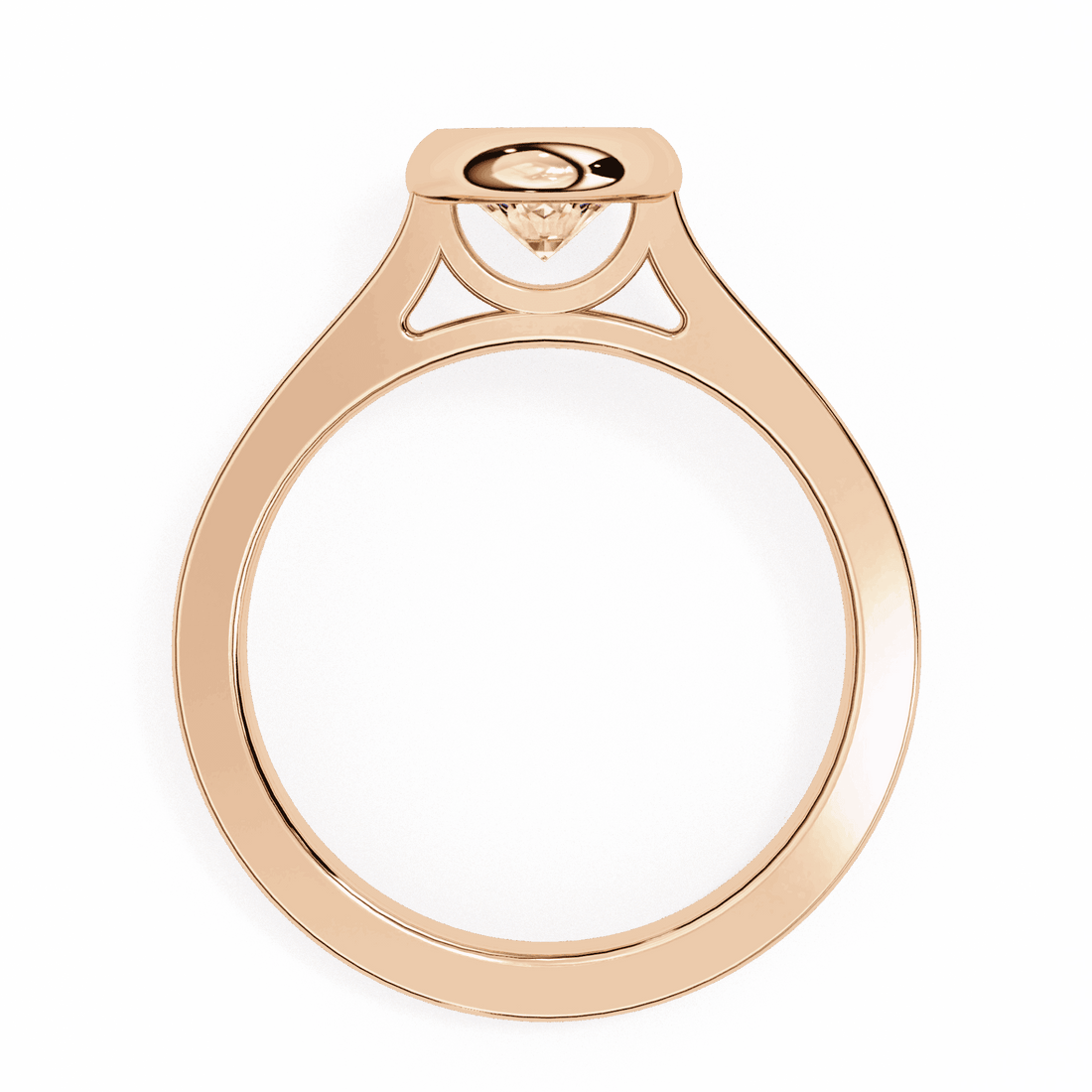 0.75 Carat Round Minimalist Solitaire Engagement Ring in Moissanite | House of Estara