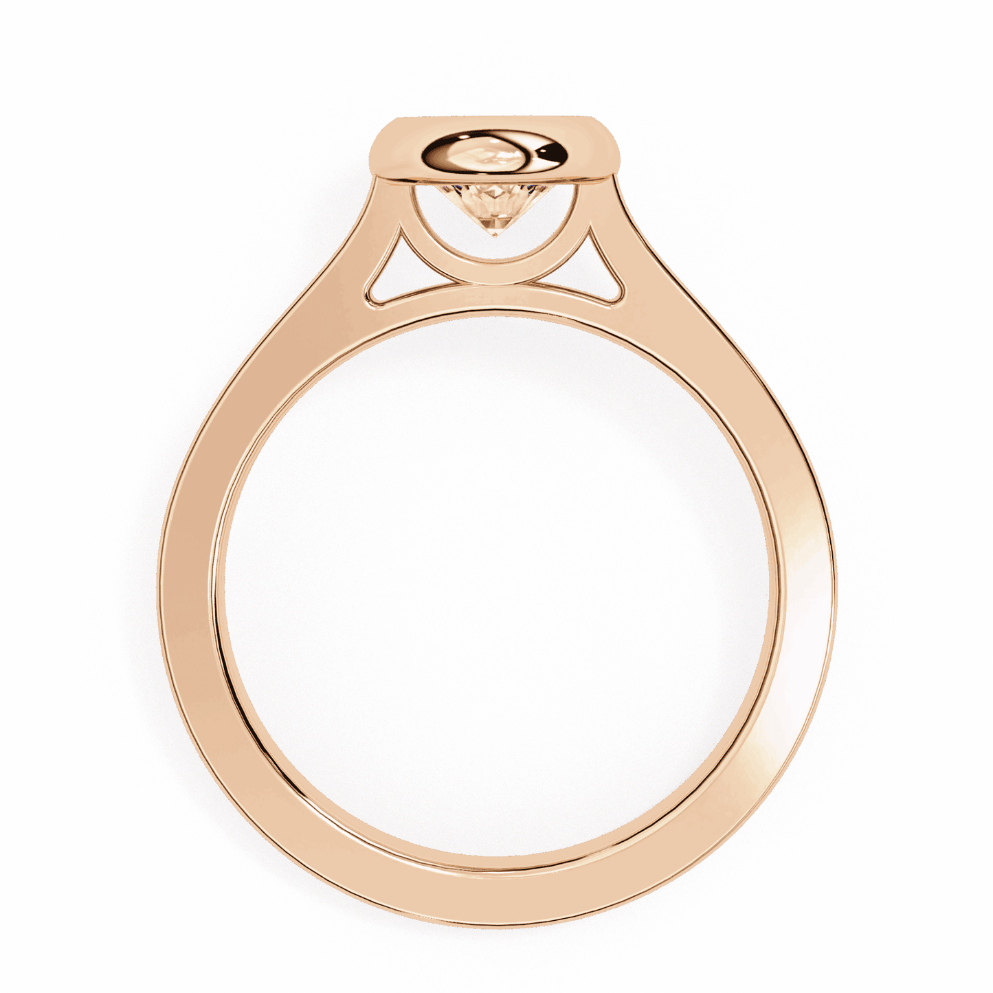 0.75 Carat Round Minimalist Solitaire Engagement Ring in Moissanite | House of Estara