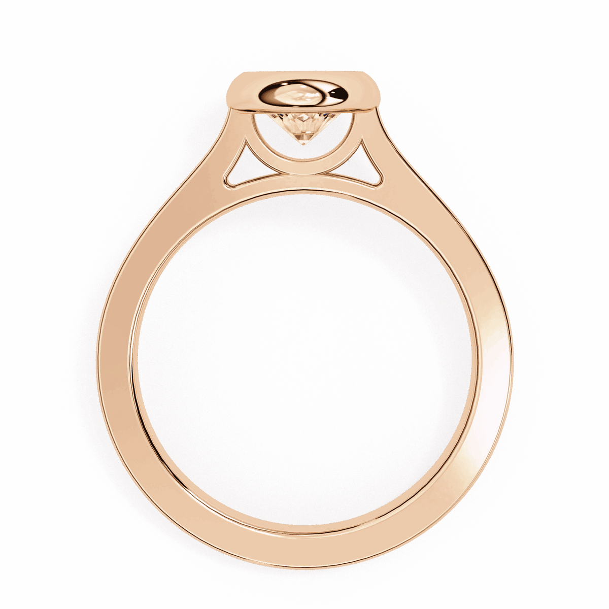 0.75 Carat Round Minimalist Solitaire Engagement Ring in Moissanite | House of Estara