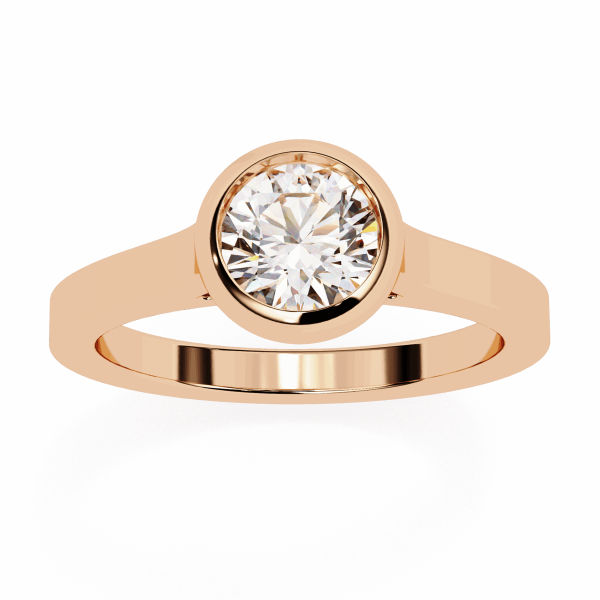 0.75 Carat Round Minimalist Solitaire Engagement Ring in Moissanite | House of Estara