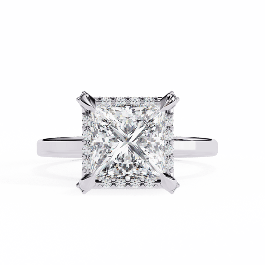 2.25 Carat Princess Classic Solitaire Band in Moissanite | House of Estara