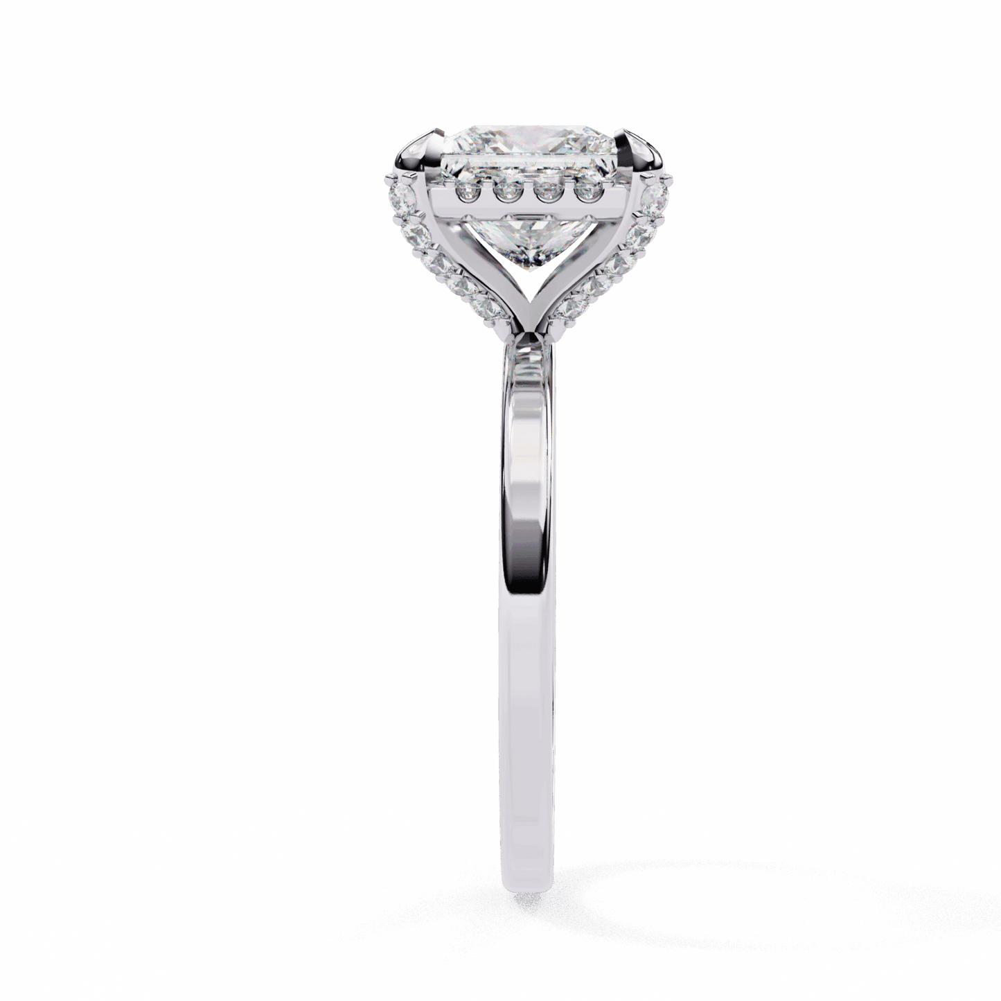 2.25 Carat Princess Classic Solitaire Band in Moissanite | House of Estara