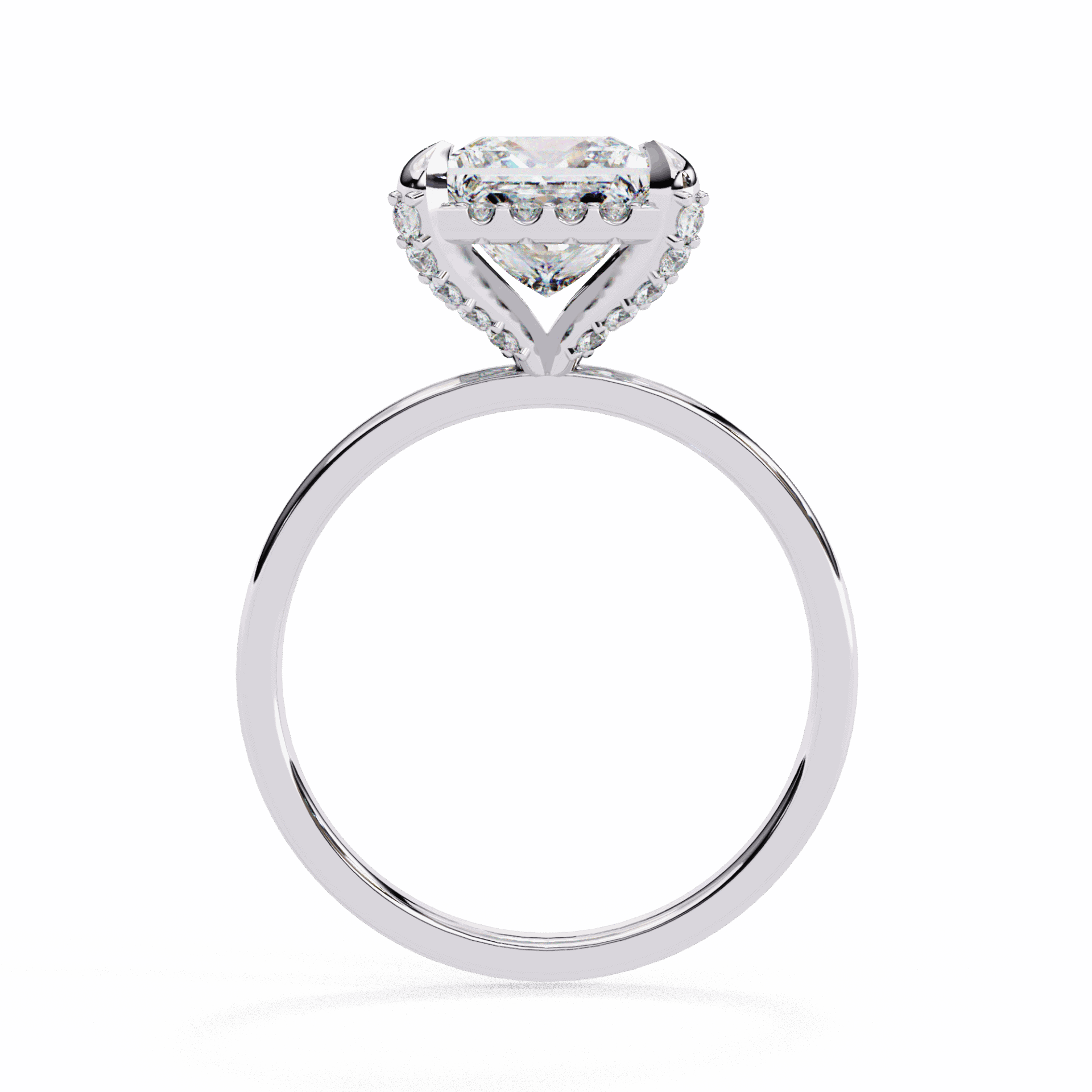 2.25 Carat Princess Classic Solitaire Band in Moissanite | House of Estara