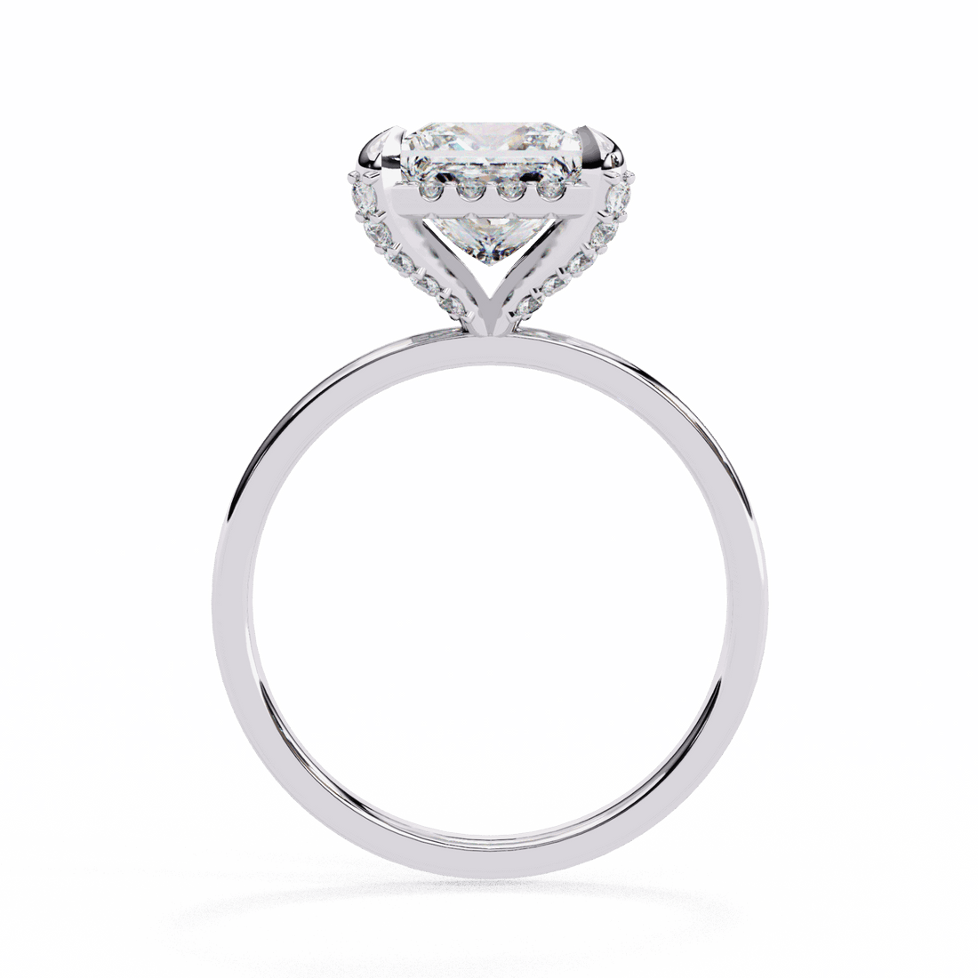 2.25 Carat Princess Classic Solitaire Band in Moissanite | House of Estara