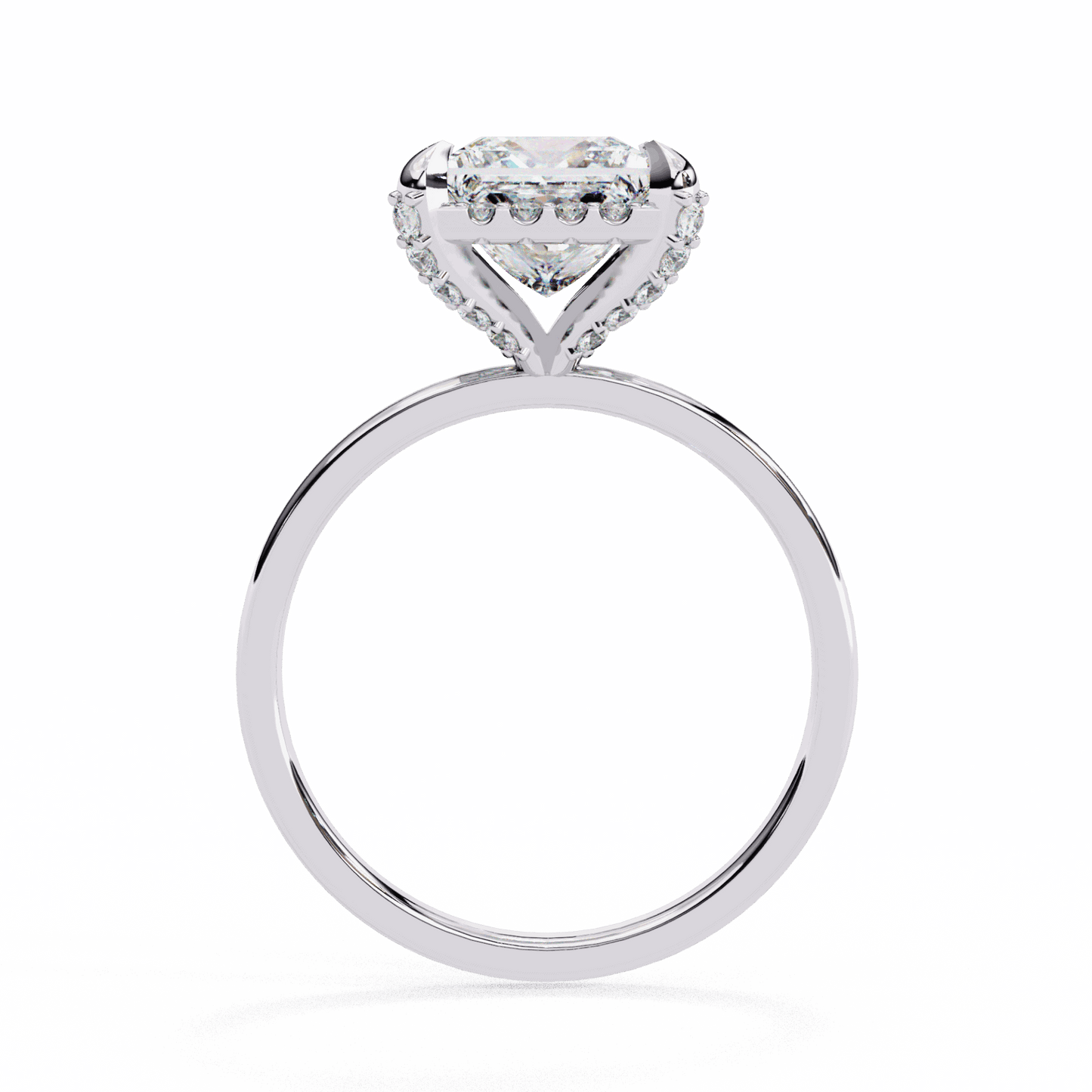 2.25 Carat Princess Classic Solitaire Band in Moissanite | House of Estara