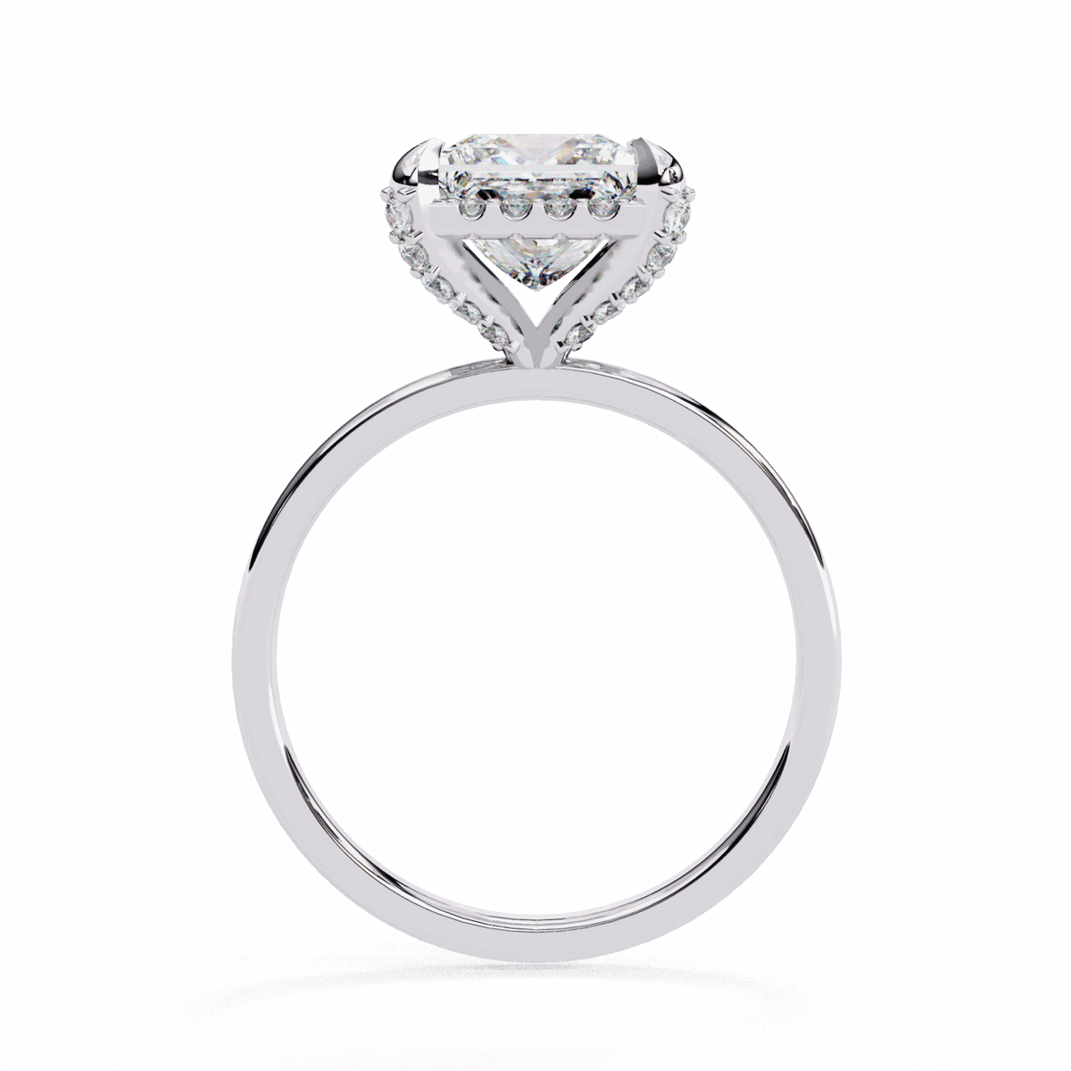 2.25 Carat Princess Classic Solitaire Band in Moissanite | House of Estara