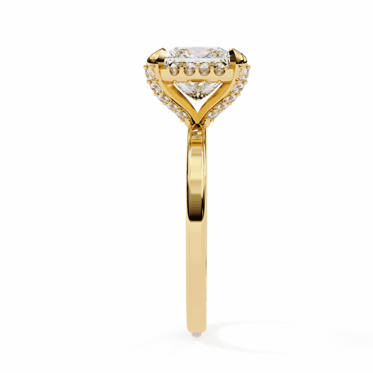 2.25 Carat Princess Classic Solitaire Band in Moissanite | House of Estara