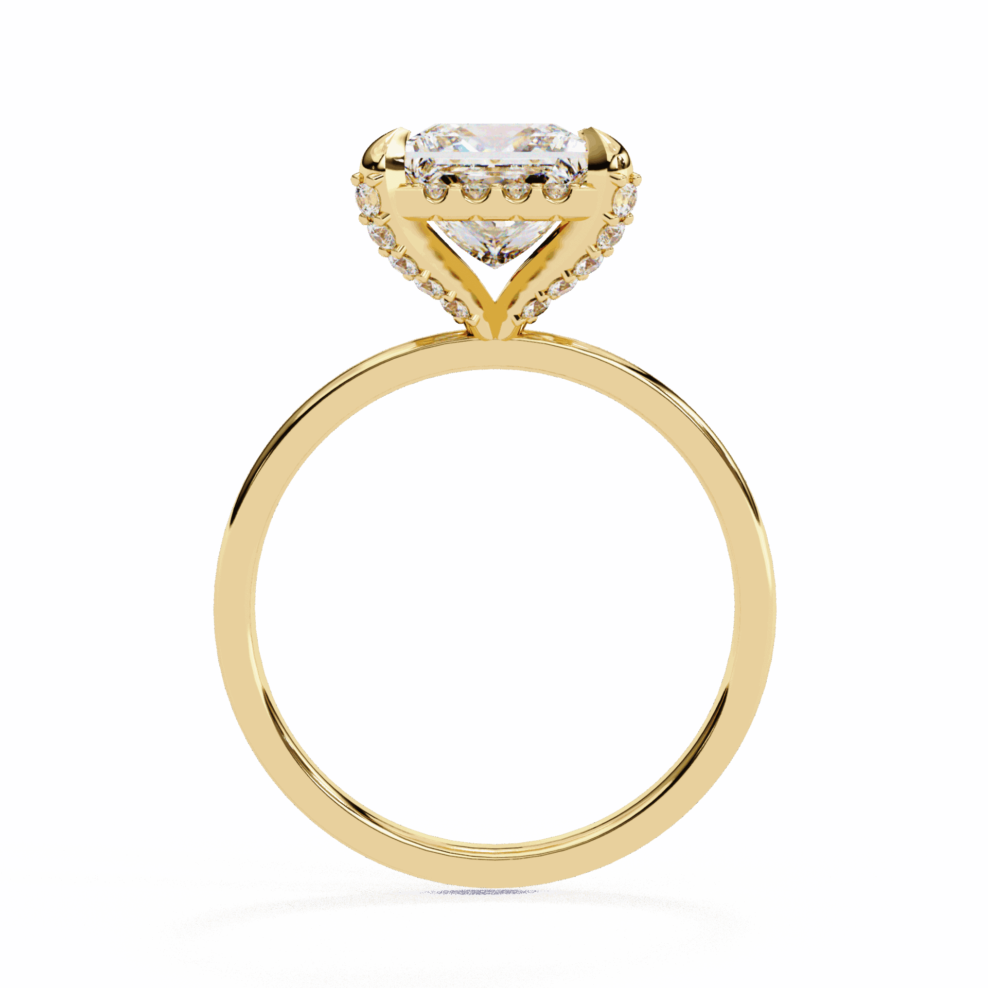 2.25 Carat Princess Classic Solitaire Band in Moissanite | House of Estara