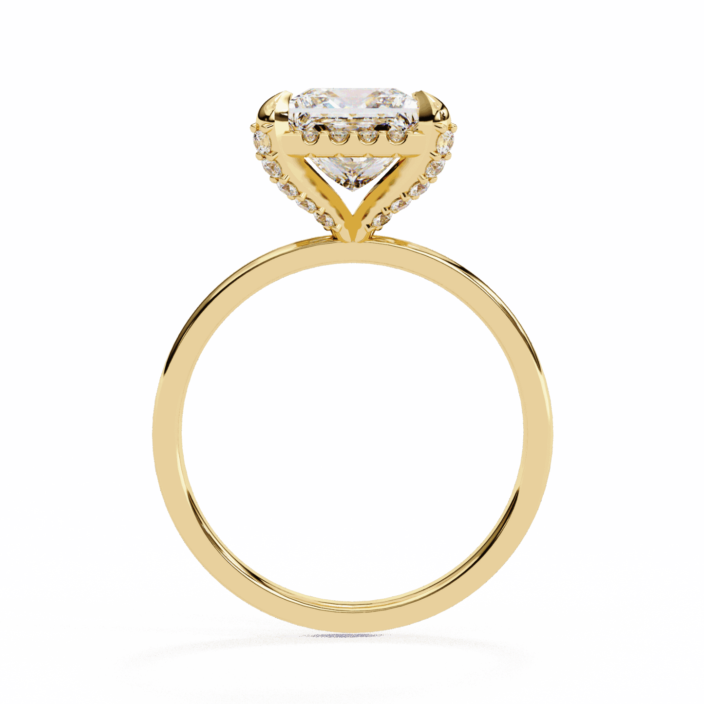 2.25 Carat Princess Classic Solitaire Band in Moissanite | House of Estara