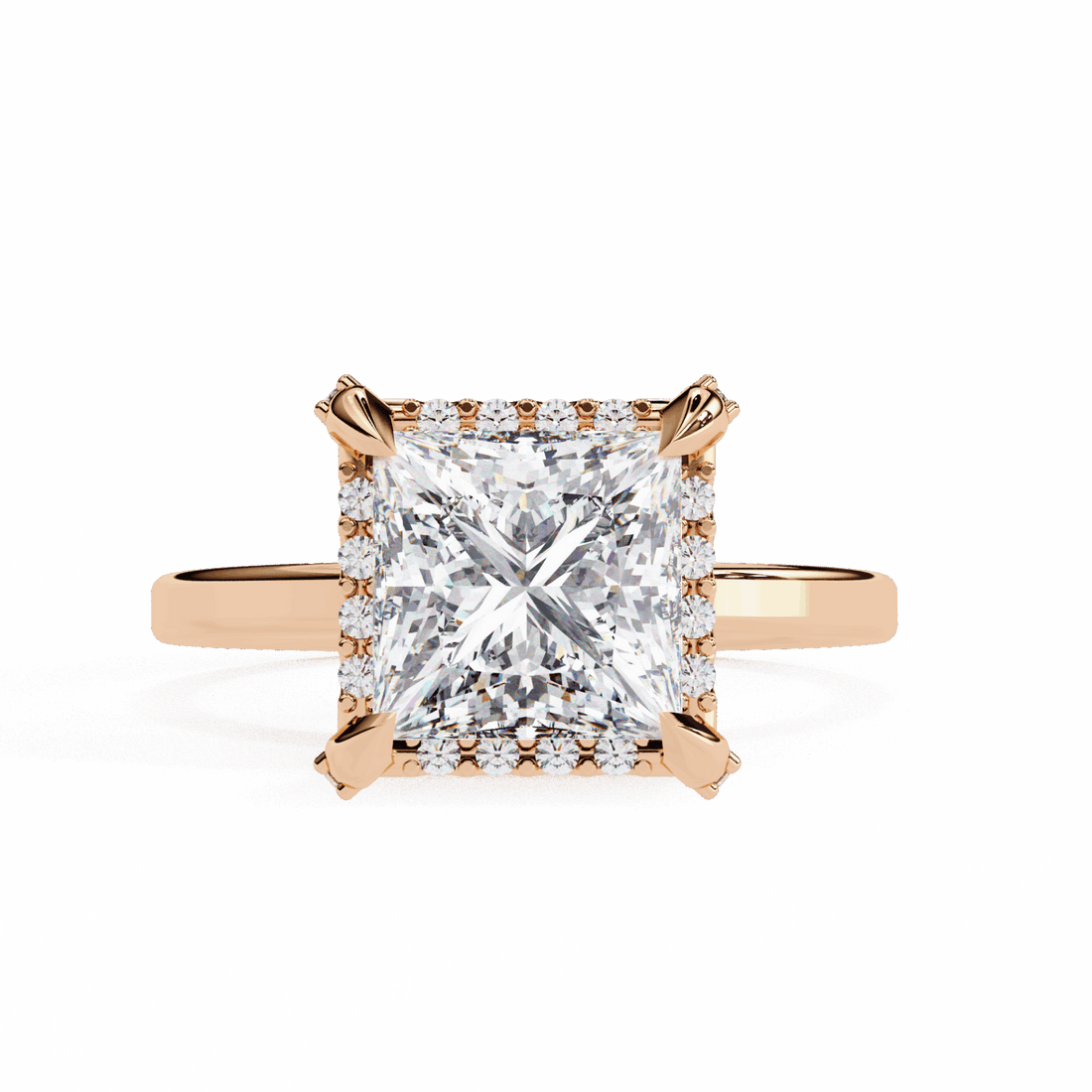2.25 Carat Princess Classic Solitaire Band in Moissanite | House of Estara