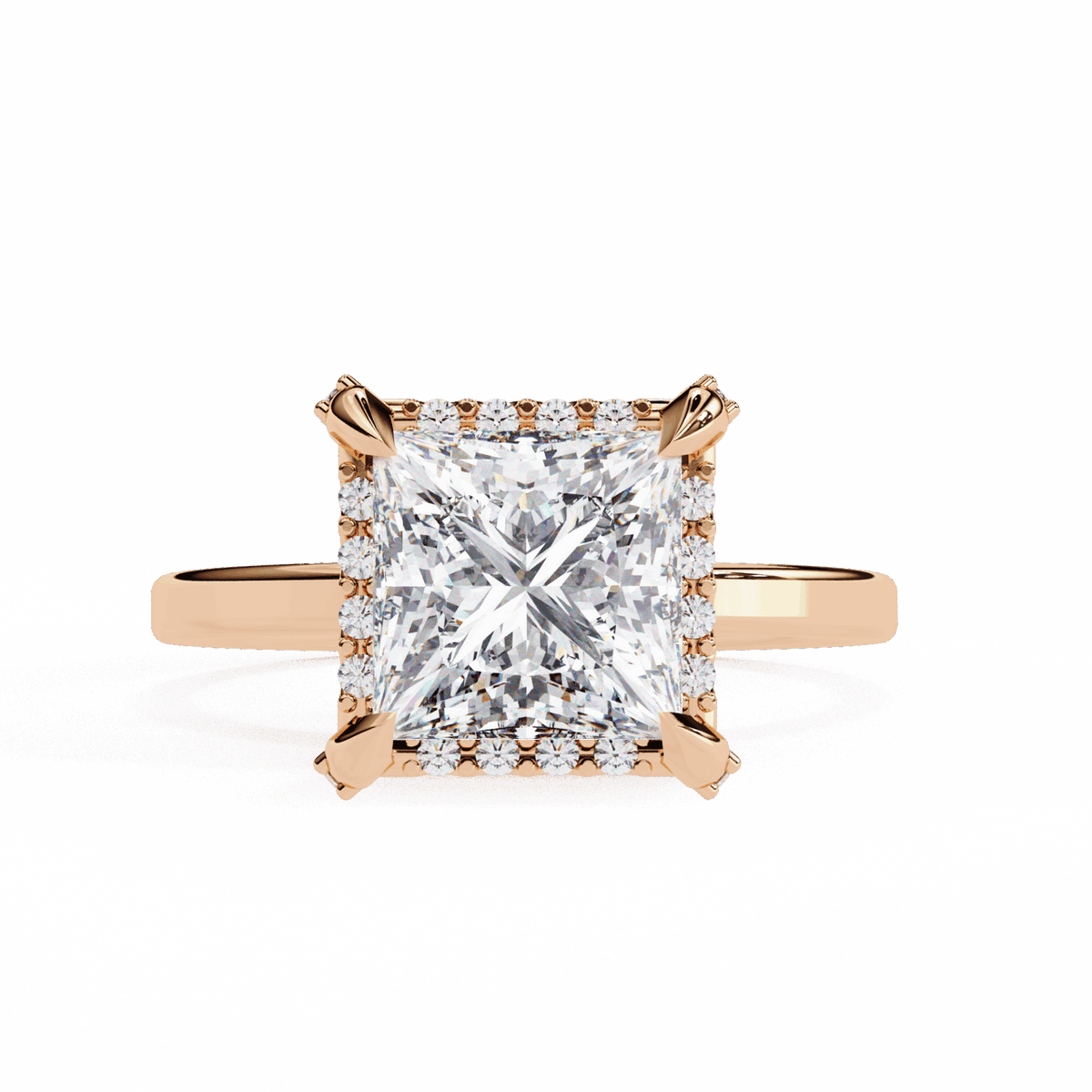 2.25 Carat Princess Classic Solitaire Band in Moissanite | House of Estara