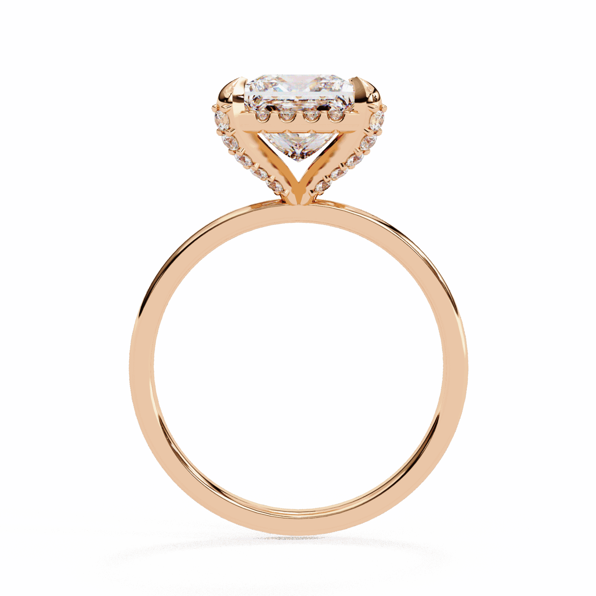 2.25 Carat Princess Classic Solitaire Band in Moissanite | House of Estara