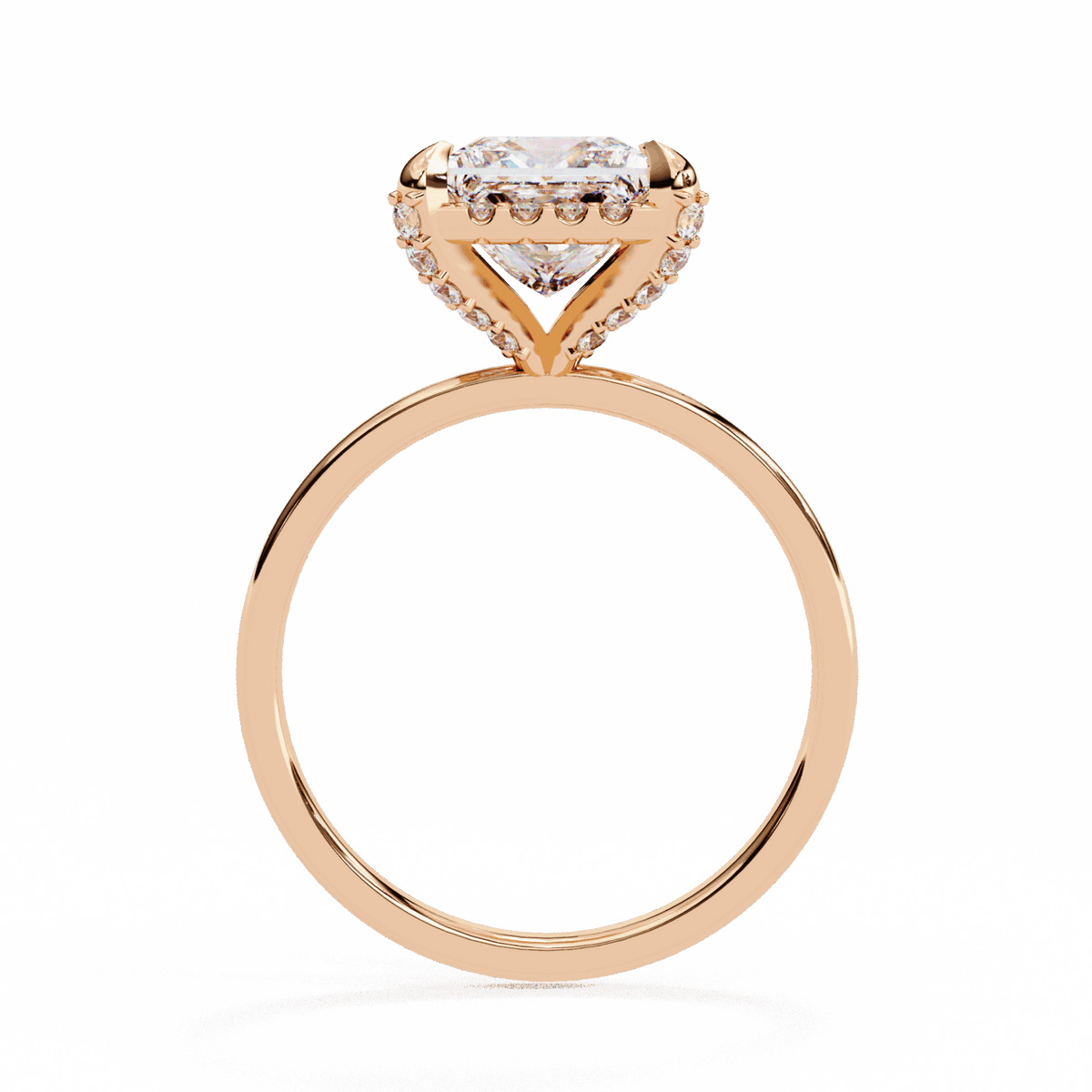2.25 Carat Princess Classic Solitaire Band in Moissanite | House of Estara