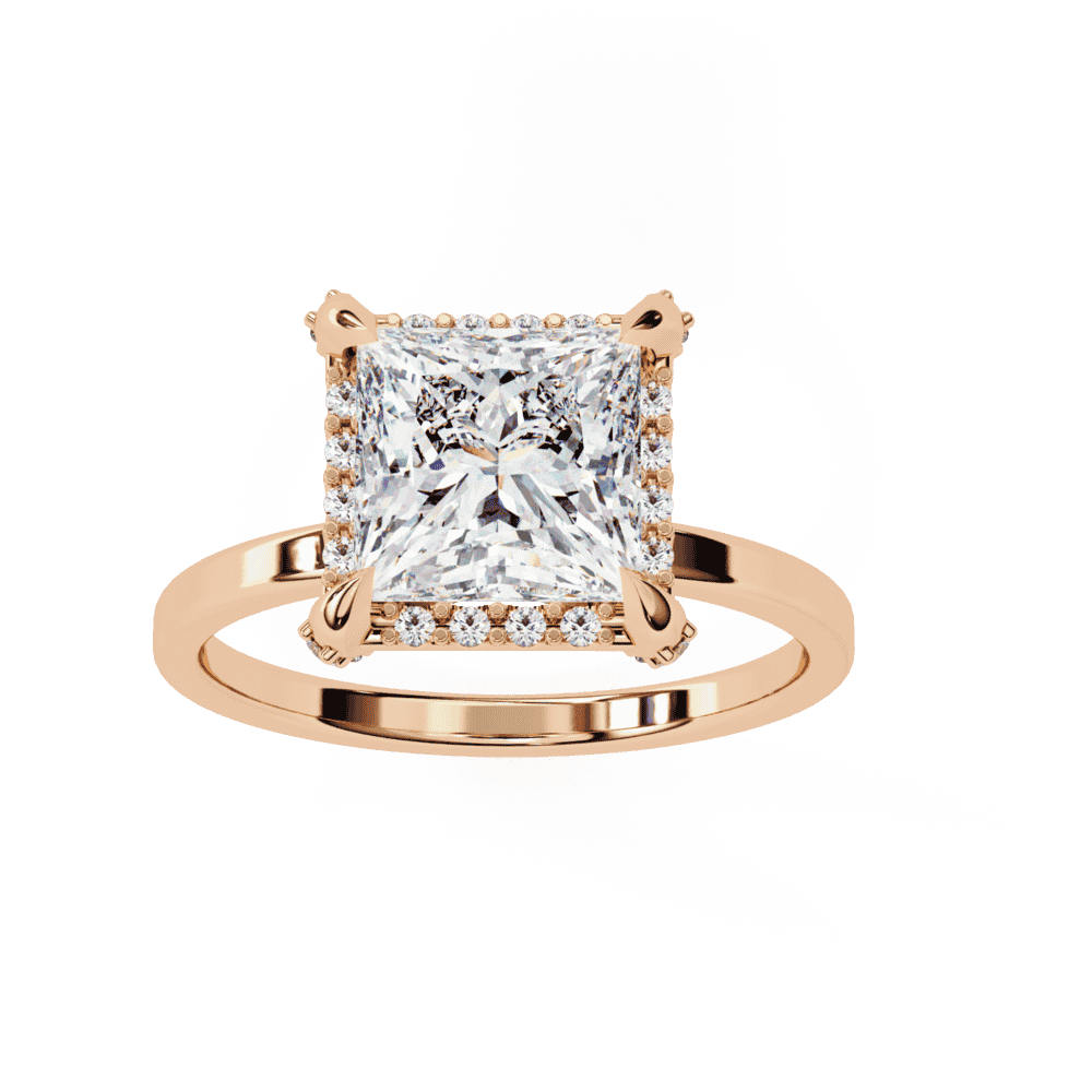 2.25 Carat Princess Classic Solitaire Band in Moissanite | House of Estara