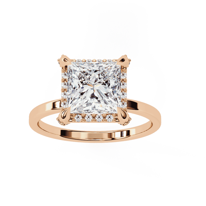 2.25 Carat Princess Classic Solitaire Band in Moissanite | House of Estara