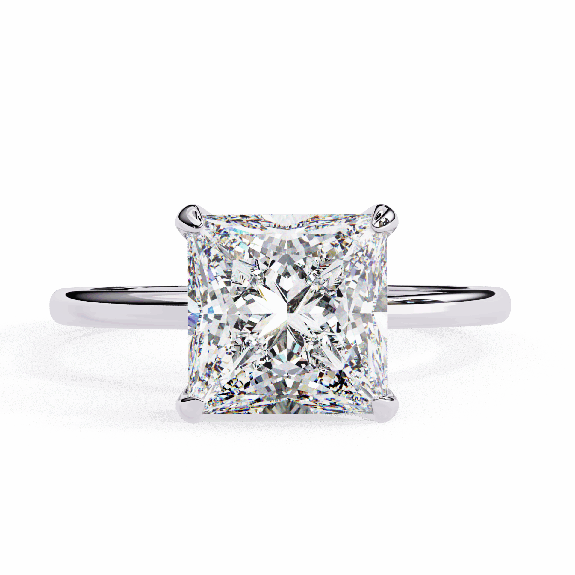 2.25 Carat Princess Eternal Solitaire Wedding Ring in Moissanite | House of Estara