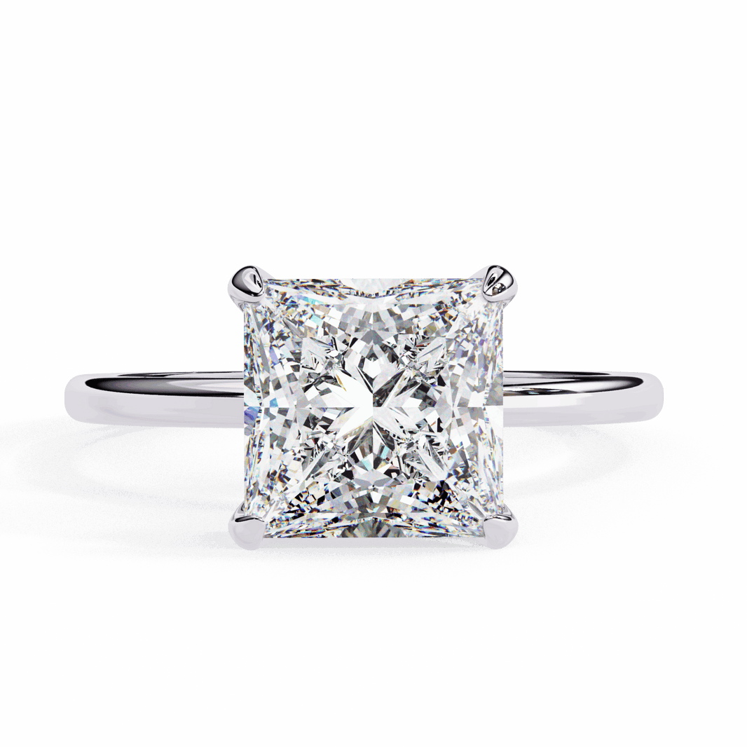 2.25 Carat Princess Eternal Solitaire Wedding Ring in Moissanite | House of Estara