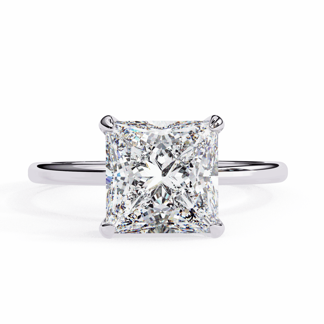 2.25 Carat Princess Eternal Solitaire Wedding Ring in Moissanite | House of Estara
