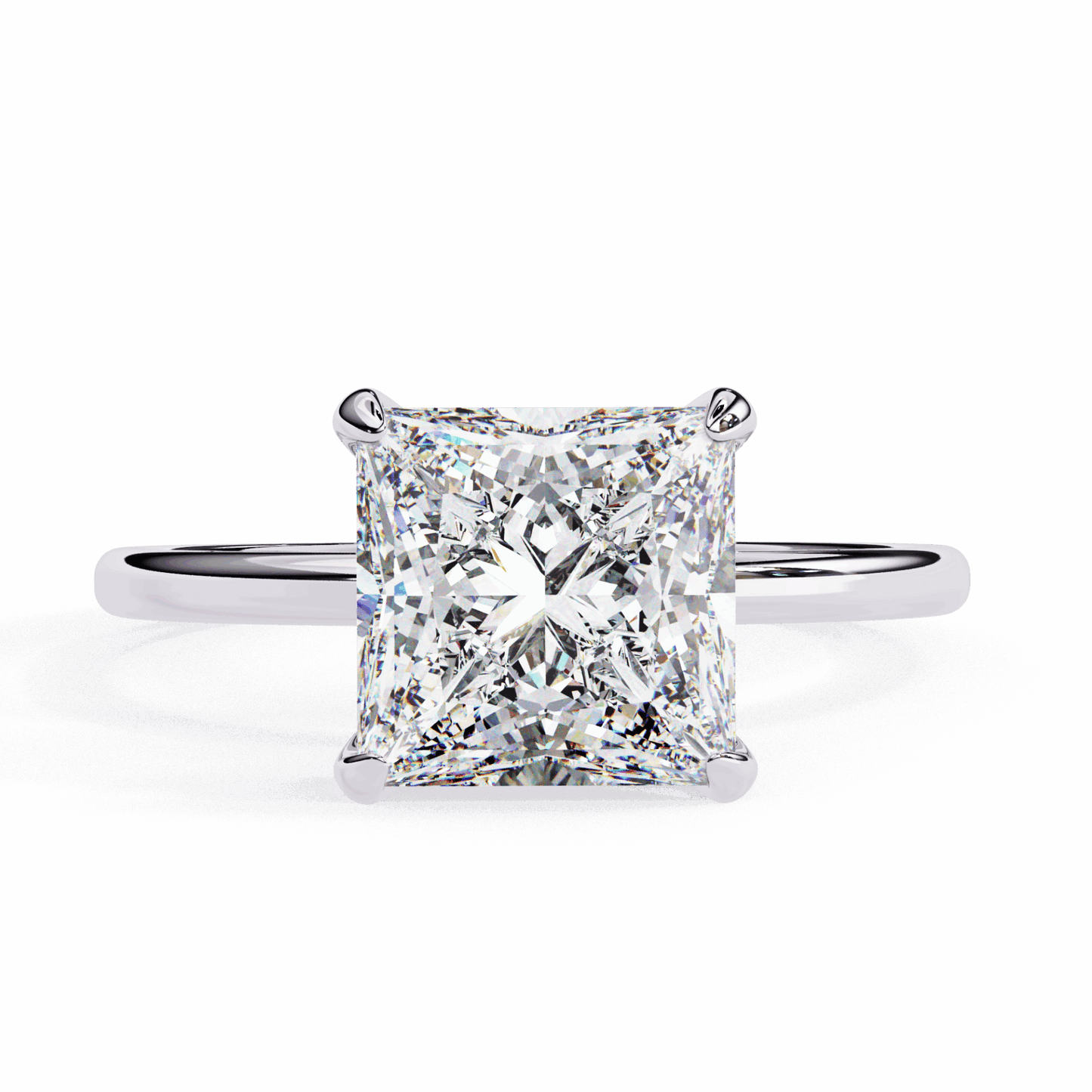 2.25 Carat Princess Eternal Solitaire Wedding Ring in Moissanite | House of Estara