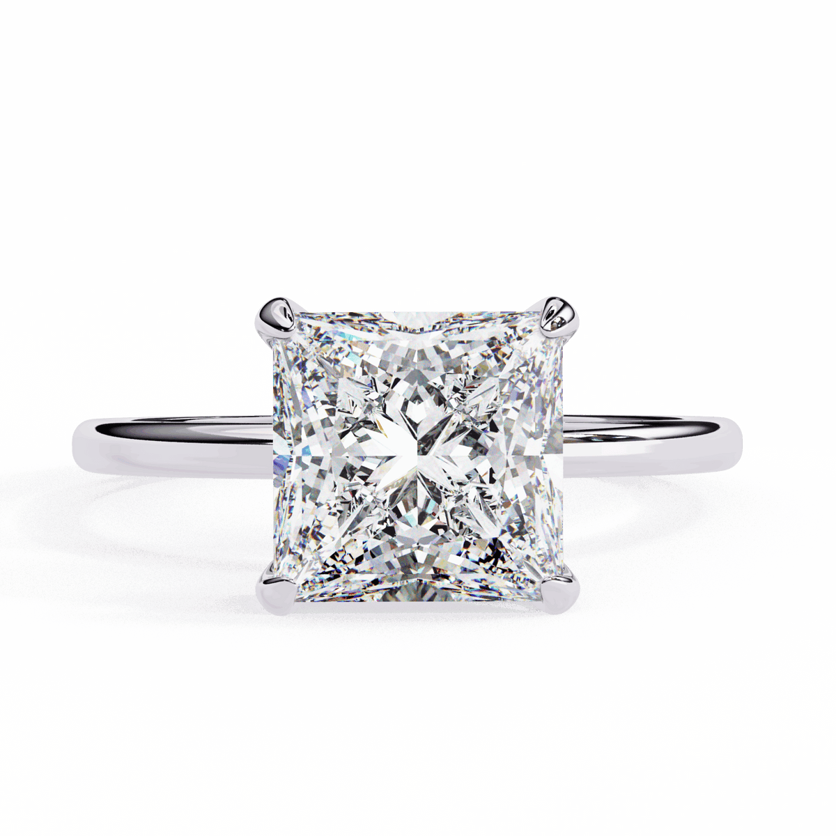 2.25 Carat Princess Eternal Solitaire Wedding Ring in Moissanite | House of Estara