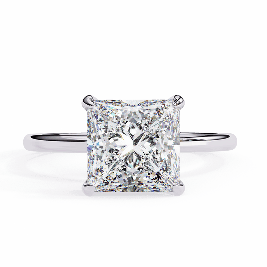 2.25 Carat Princess Eternal Solitaire Wedding Ring in Moissanite | House of Estara