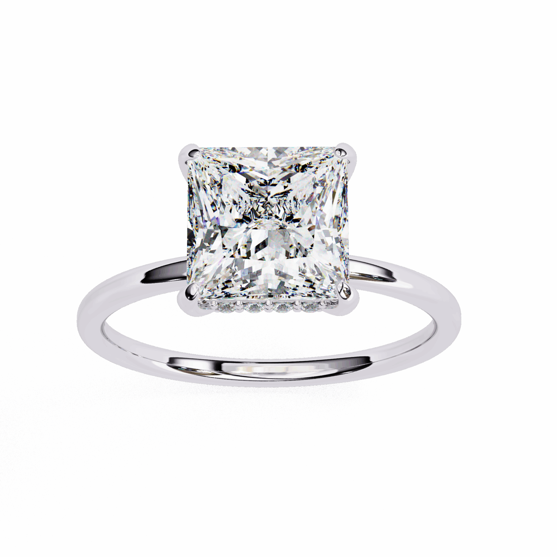 2.25 Carat Princess Eternal Solitaire Wedding Ring in Moissanite | House of Estara