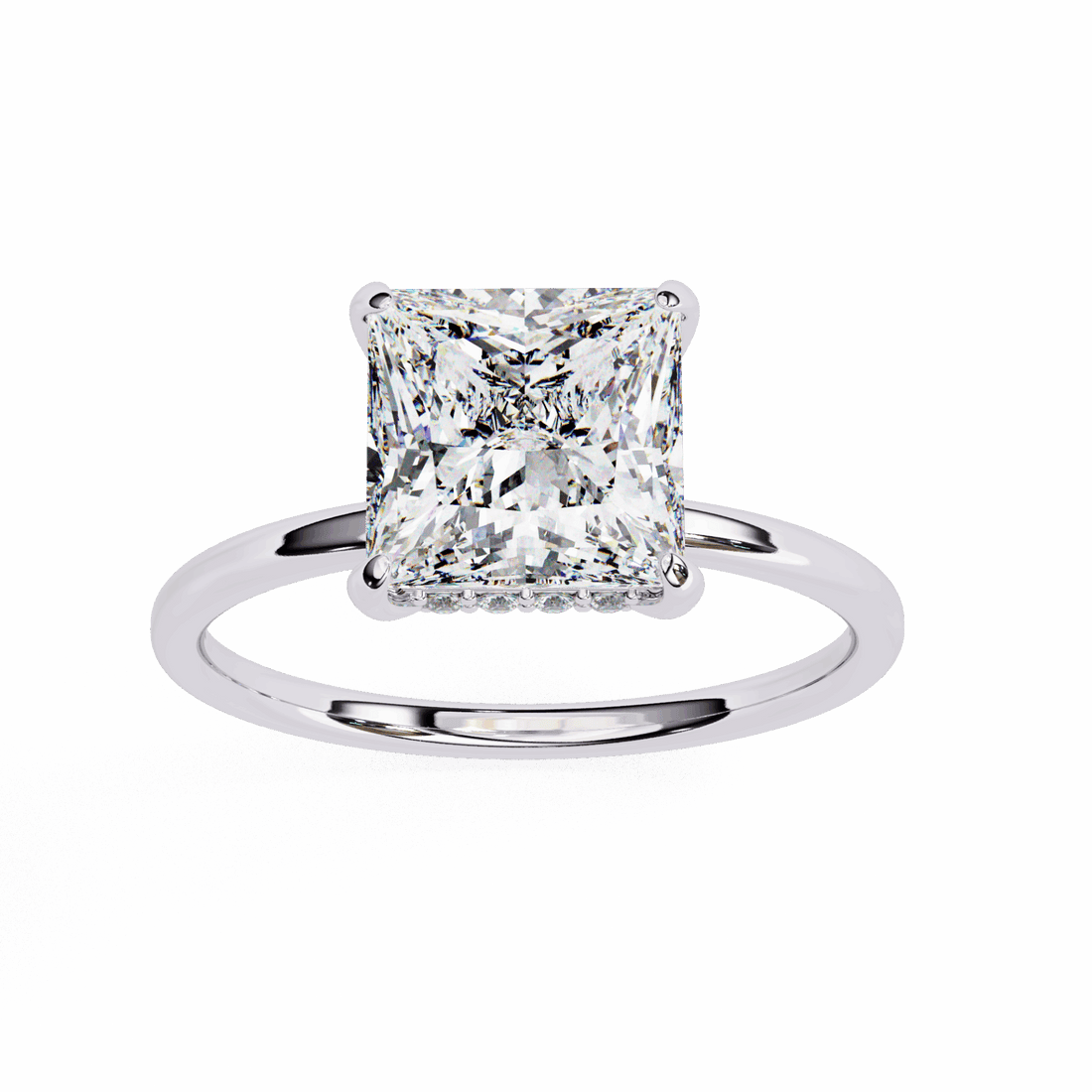 2.25 Carat Princess Eternal Solitaire Wedding Ring in Moissanite | House of Estara