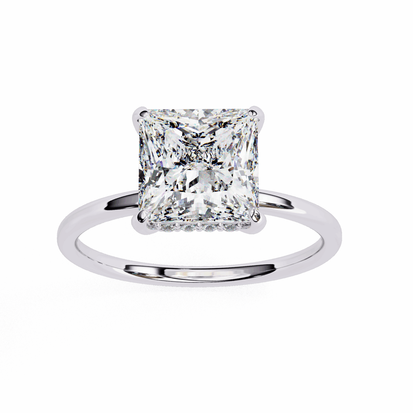 2.25 Carat Princess Eternal Solitaire Wedding Ring in Moissanite | House of Estara