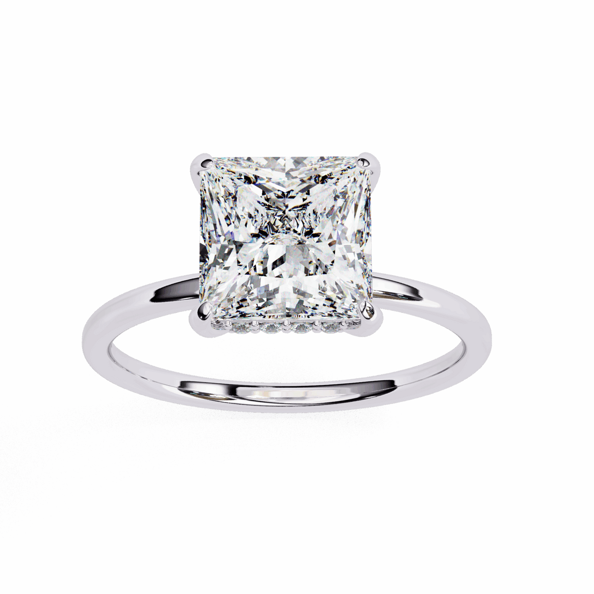 2.25 Carat Princess Eternal Solitaire Wedding Ring in Moissanite | House of Estara
