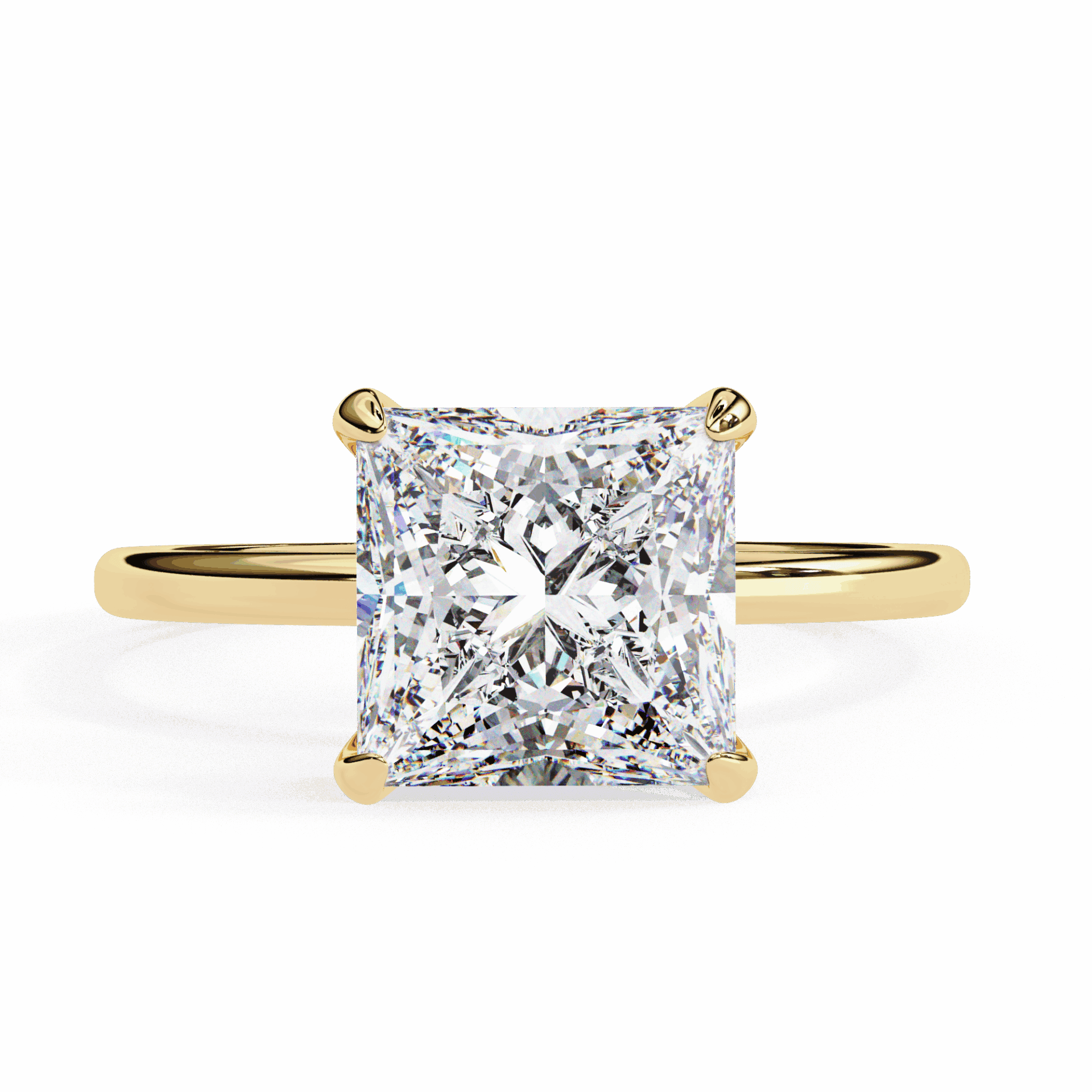 2.25 Carat Princess Eternal Solitaire Wedding Ring in Moissanite | House of Estara