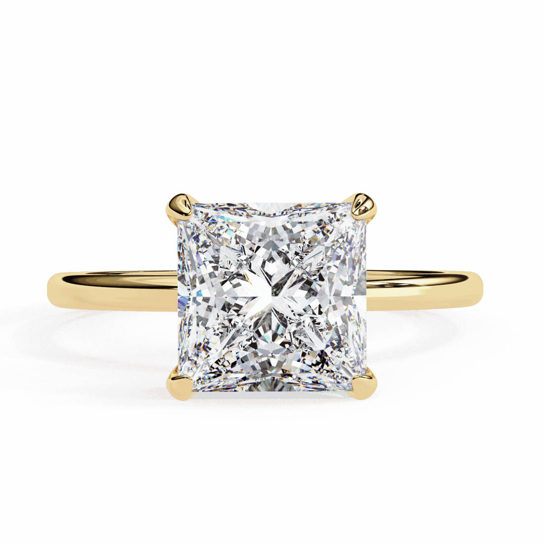 2.25 Carat Princess Eternal Solitaire Wedding Ring in Moissanite | House of Estara