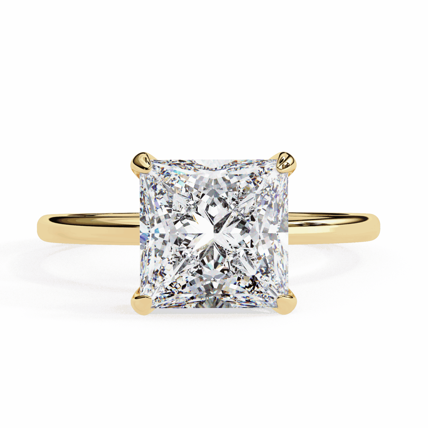 2.25 Carat Princess Eternal Solitaire Wedding Ring in Moissanite | House of Estara