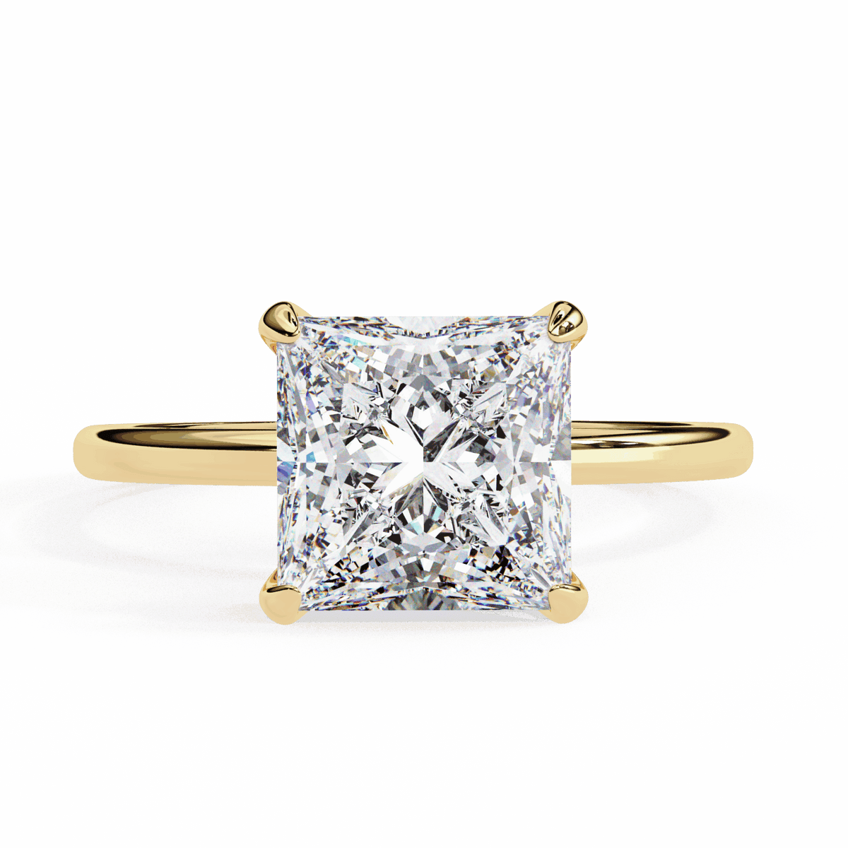 2.25 Carat Princess Eternal Solitaire Wedding Ring in Moissanite | House of Estara