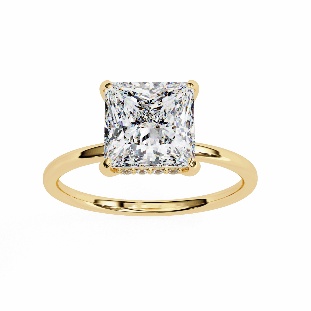 2.25 Carat Princess Eternal Solitaire Wedding Ring in Moissanite | House of Estara