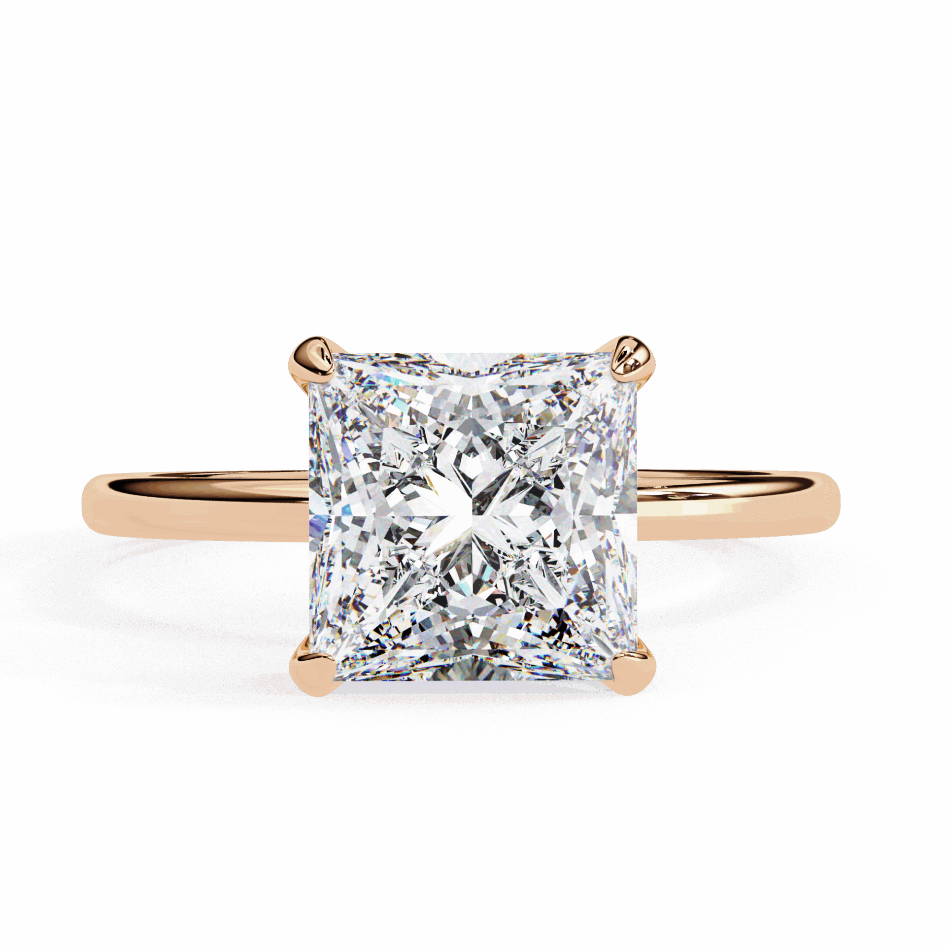 2.25 Carat Princess Eternal Solitaire Wedding Ring in Moissanite | House of Estara