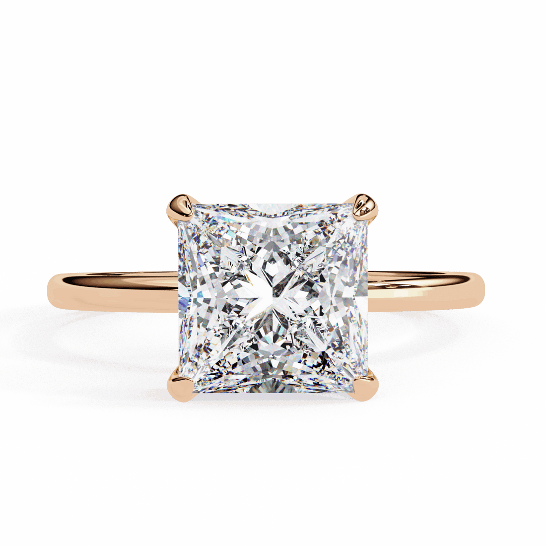 2.25 Carat Princess Eternal Solitaire Wedding Ring in Moissanite | House of Estara