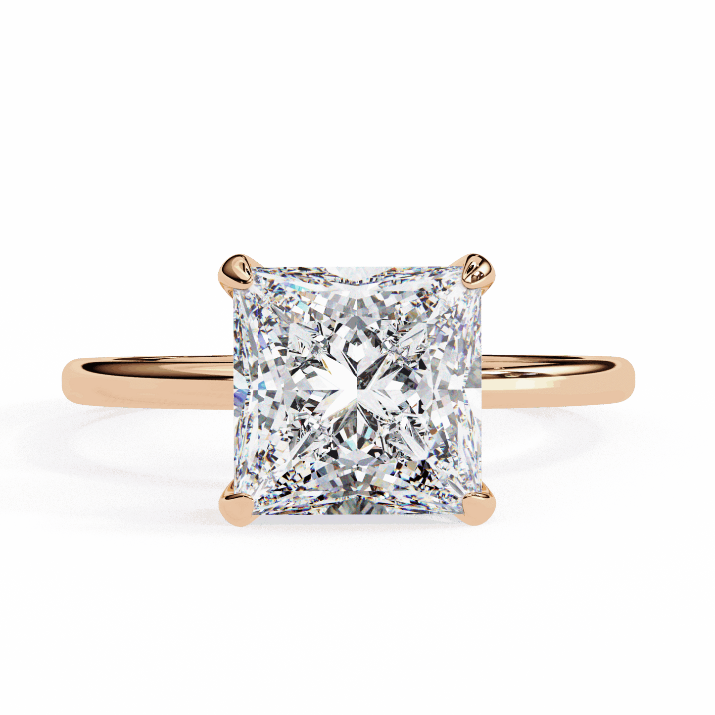 2.25 Carat Princess Eternal Solitaire Wedding Ring in Moissanite | House of Estara