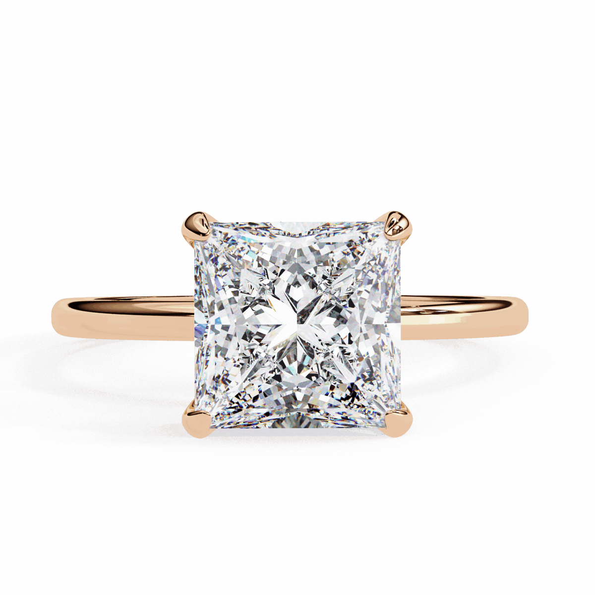 2.25 Carat Princess Eternal Solitaire Wedding Ring in Moissanite | House of Estara