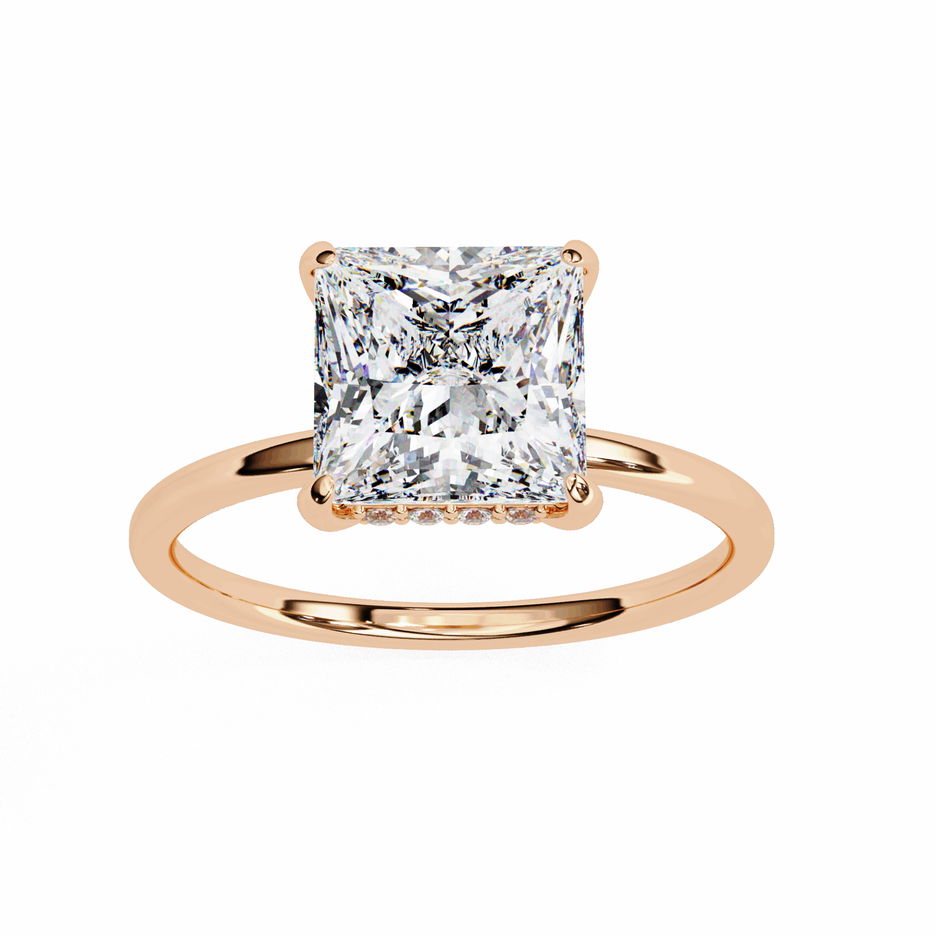 2.25 Carat Princess Eternal Solitaire Wedding Ring in Moissanite | House of Estara