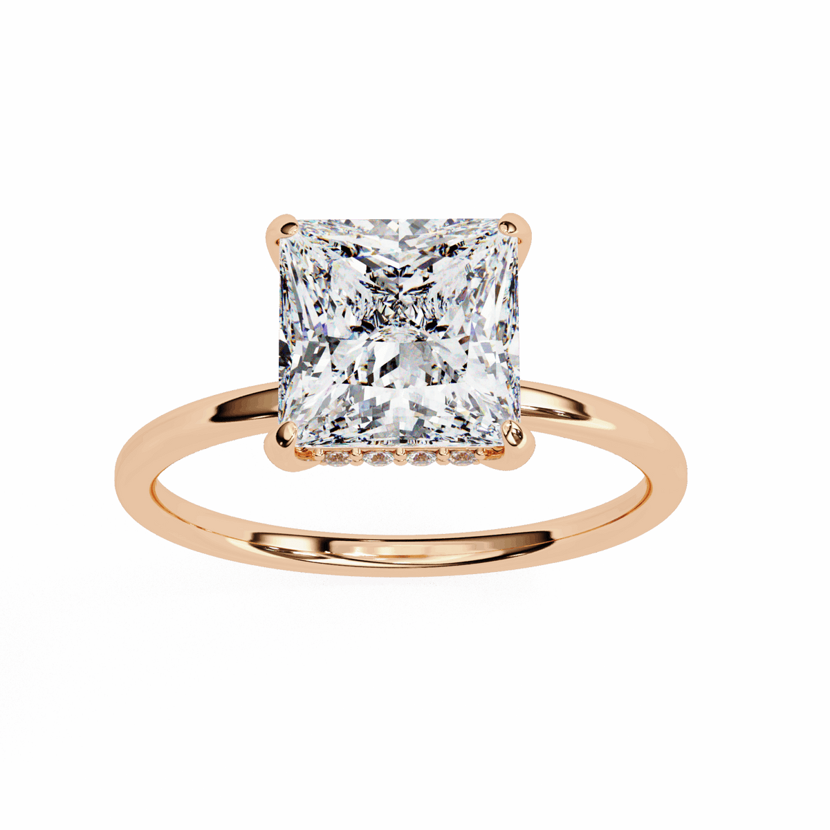 2.25 Carat Princess Eternal Solitaire Wedding Ring in Moissanite | House of Estara