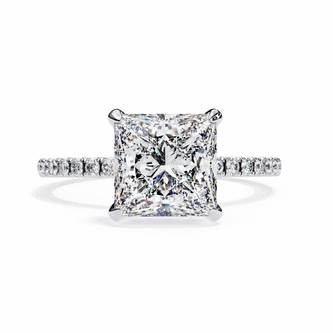 2.5 Carat Princess Forevermore Solitaire Ring in Moissanite | House of Estara