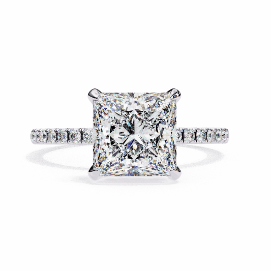 2.5 Carat Princess Forevermore Solitaire Ring in Moissanite | House of Estara
