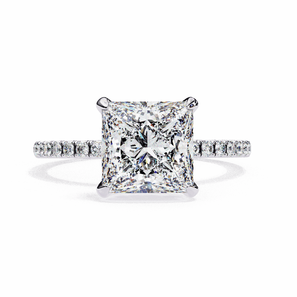 Forevermore Princess Hidden Halo Pavé