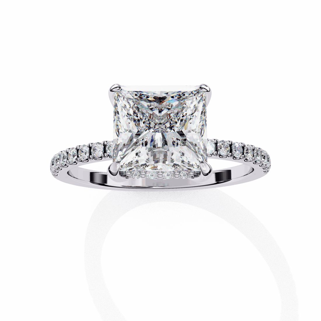 2.5 Carat Princess Forevermore Solitaire Ring in Moissanite | House of Estara