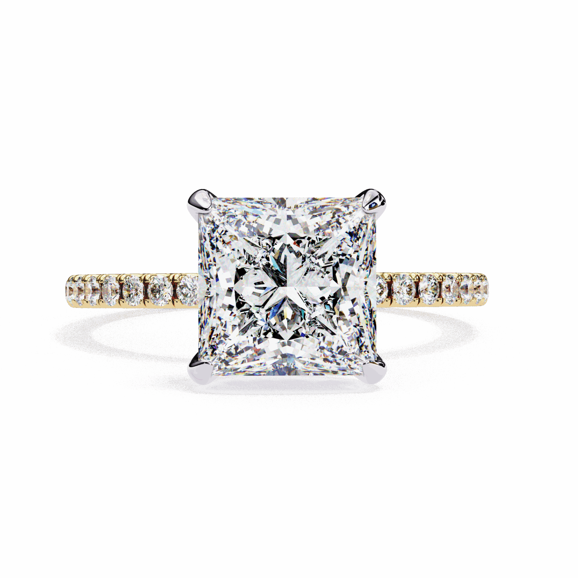 2.5 Carat Princess Forevermore Solitaire Ring in Moissanite | House of Estara