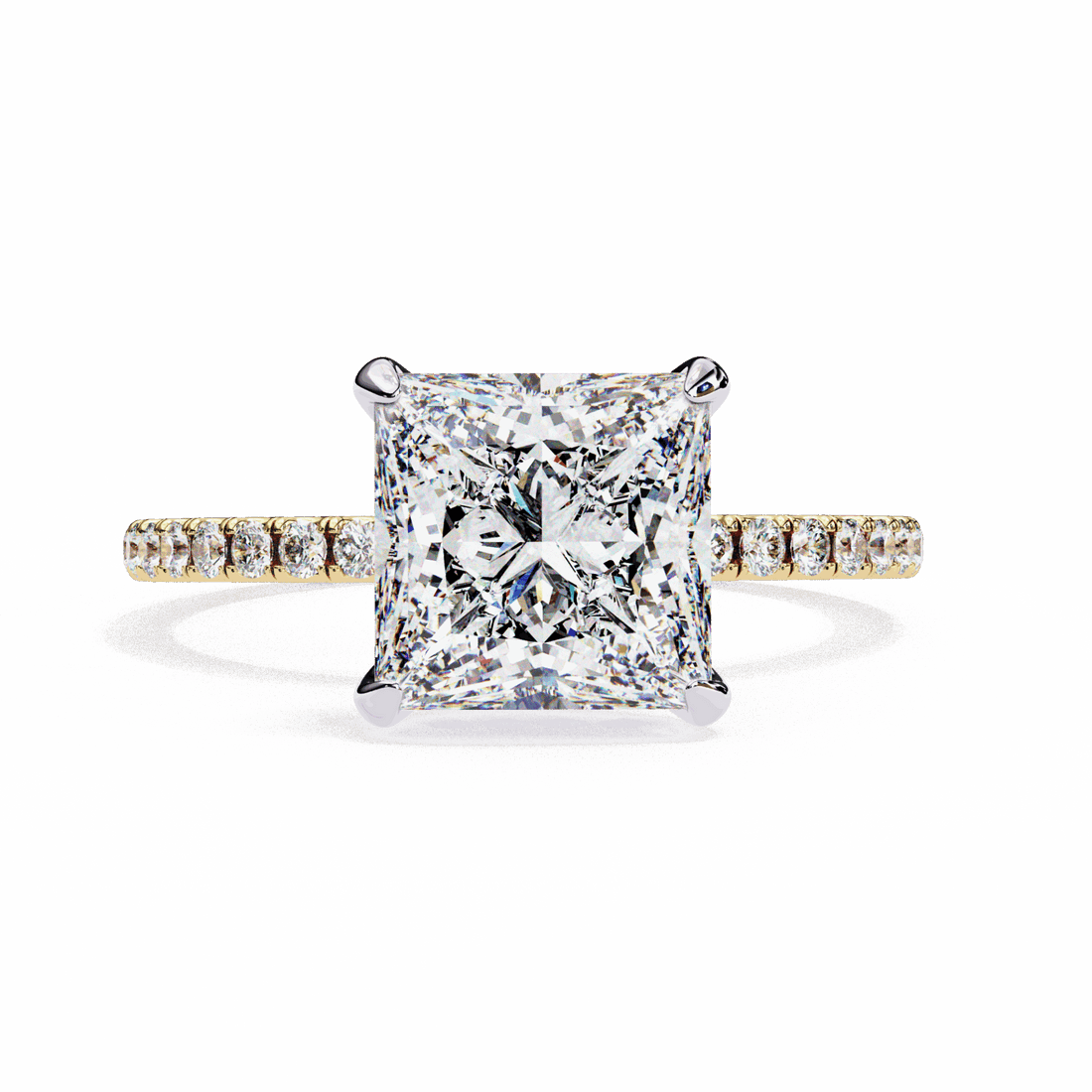 2.5 Carat Princess Forevermore Solitaire Ring in Moissanite | House of Estara